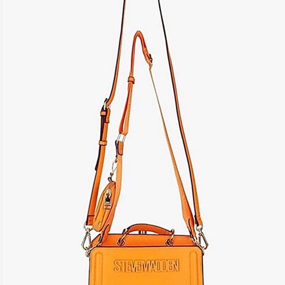 Steve Madden Orange Structured Crossbody Bag - choice of strap - NWOT